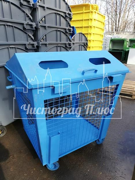 Сетчатый контейнер для РСО с колесами 0,8 куб. м фото 5