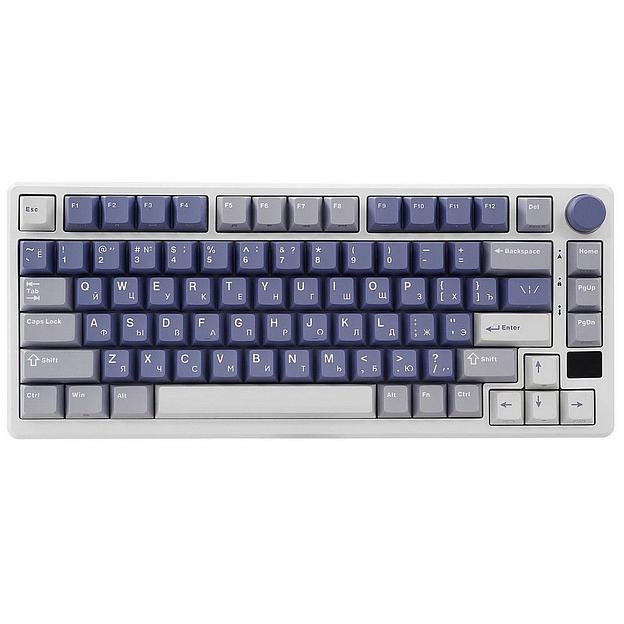 Клавиатура Royal Kludge RK-M75 Ocean Blue USB/2.4 GHz/Bluetоoth, RGB, Hot Swap, K silver switch фото 2