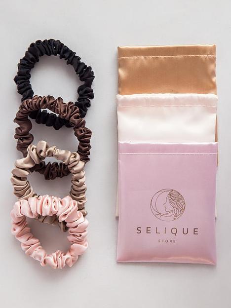 Шёлковая резинка для волос Basic «Cappuccino» ОПТ фото 7