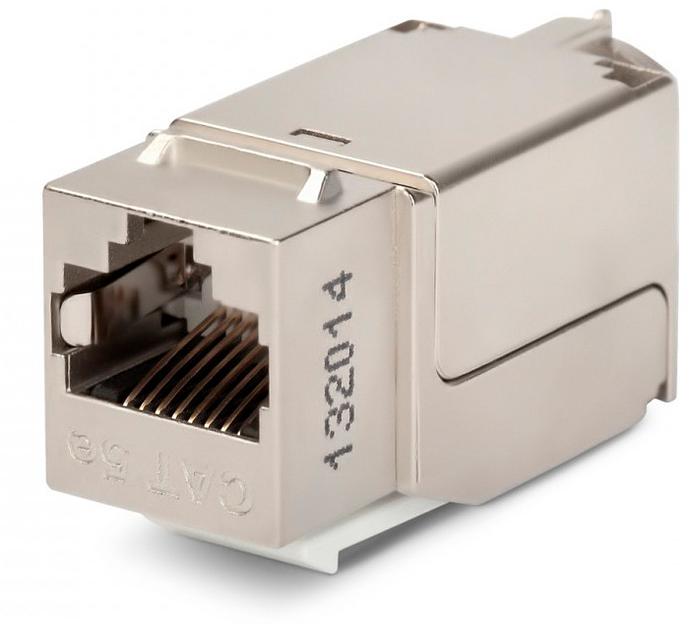 Hyperline KJNE-8P8C-C5e-90-SH-F-WH Вставка Keystone Jack RJ-45(8P8C), категория 5e, экранированная, 110 IDC, заделка с помощью NE-TOOL, белая фото 1