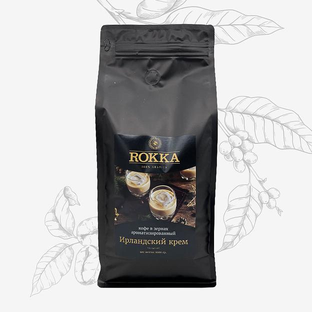 Ароматизированный кофе в зёрнах ROKKA «Ирландский крем» 1 кг ОПТ фото 1