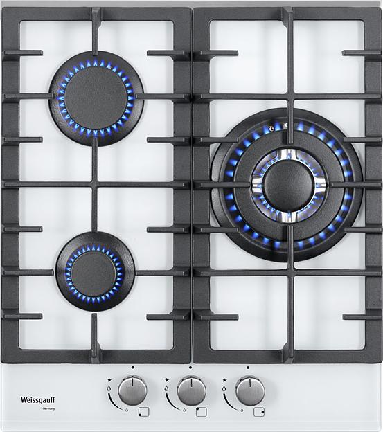 Газовая варочная поверхность Weissgauff HGG 451 WFh белый фото 3