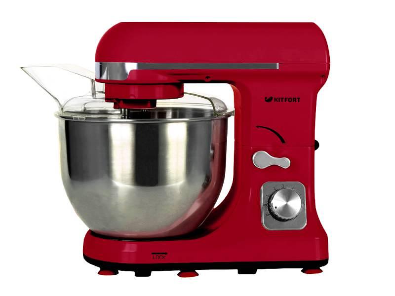 Миксер планетарный Kitfort КТ-1324-1 1000Вт красный фото 1