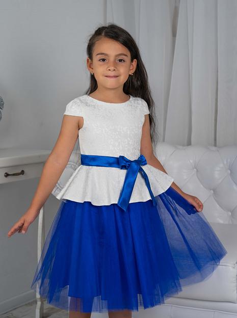 Платье для девочки Энди нарядное, синее, 21-188 опт фото 1