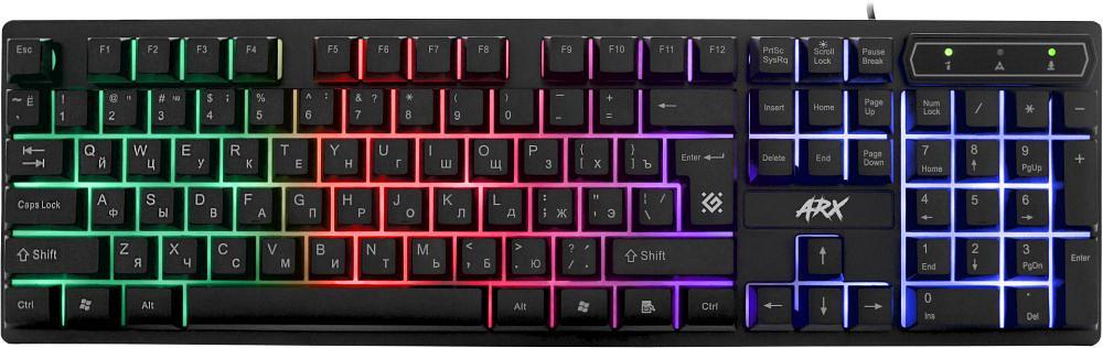 Клавиатура Defender Arx GK-196L RU черный USB for gamer LED фото 1