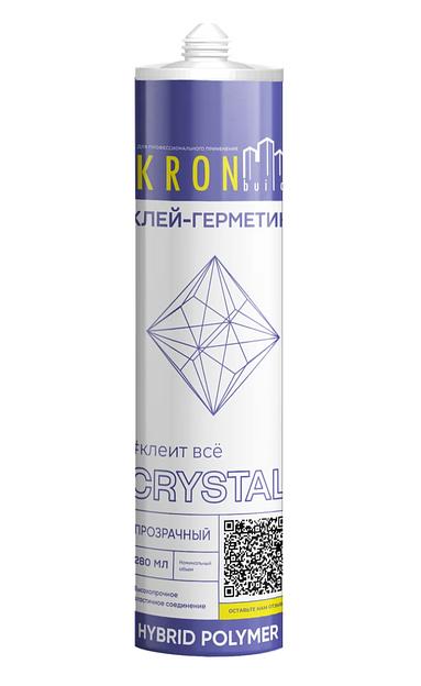 Клей-герметик KRONbuild Crystal на основе гибридных полимеров 280 мл прозрачный фото 1