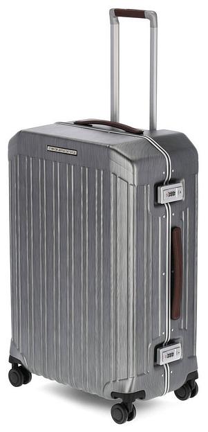 Чемодан Piquadro PQ LM (BV4427PQLM/NCU) 46x68x26.5см 69л. 4.68кг. поликарбонат/натур.кожа темно-серый фото 3