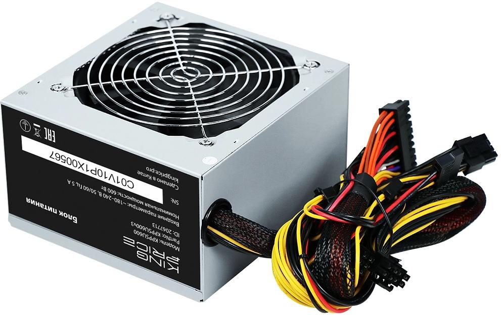 Блок питания KingPrice ATX 600W KPPSU600 (20+4pin) 120mm fan 4xSATA фото 1