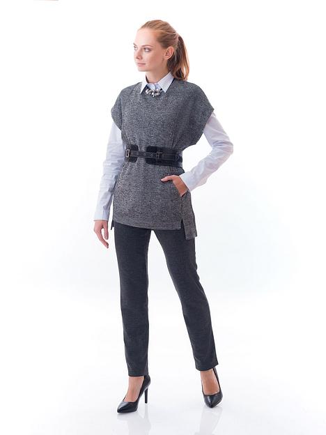 Женский жилет, серый меланж, 2525, опт фото 1