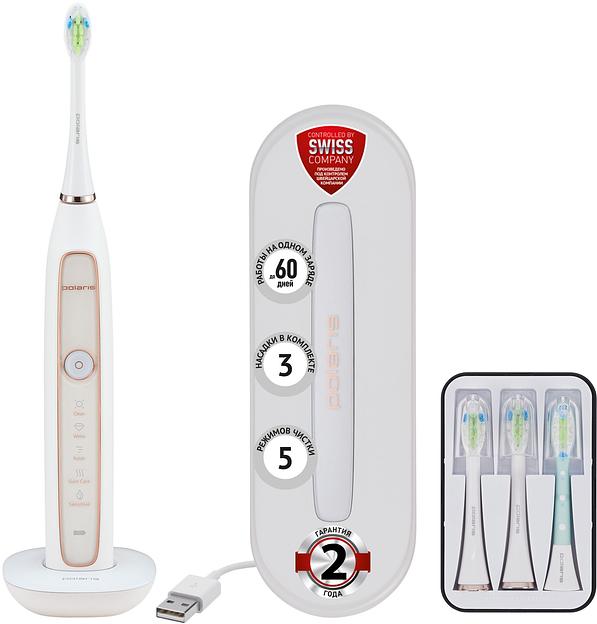 Зубная щетка электрическая Polaris PETB 0101 TC белый фото 1