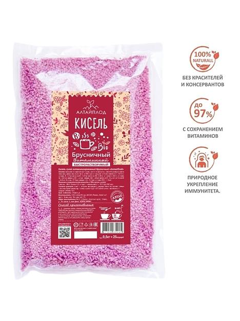 Кисель сухой витаминизированный АлтайПлод «Брусничный» 500 г ОПТ фото 1