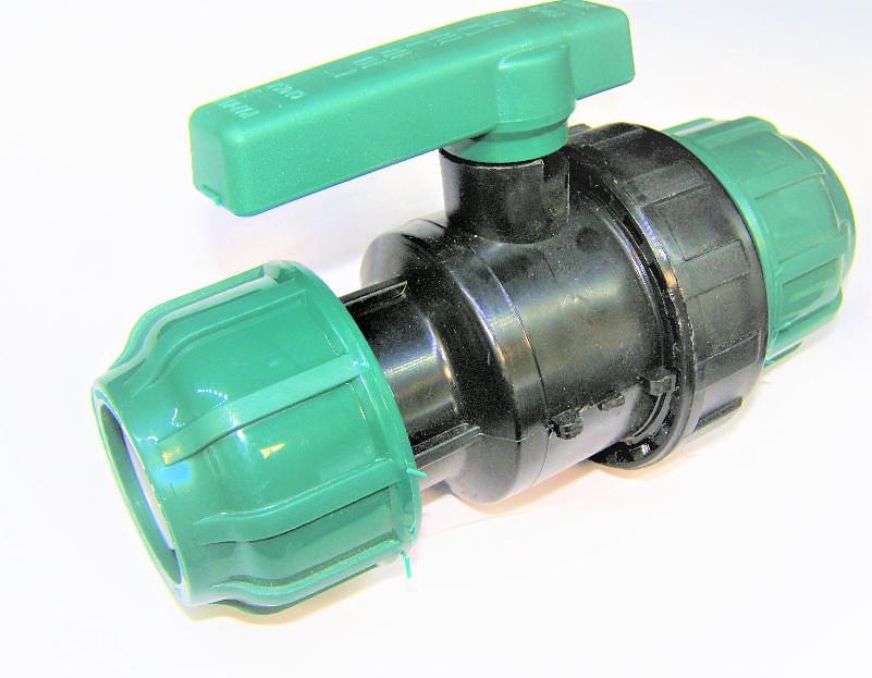 Кран шаровый ПНД 40x40 мм компрессионный фото 3