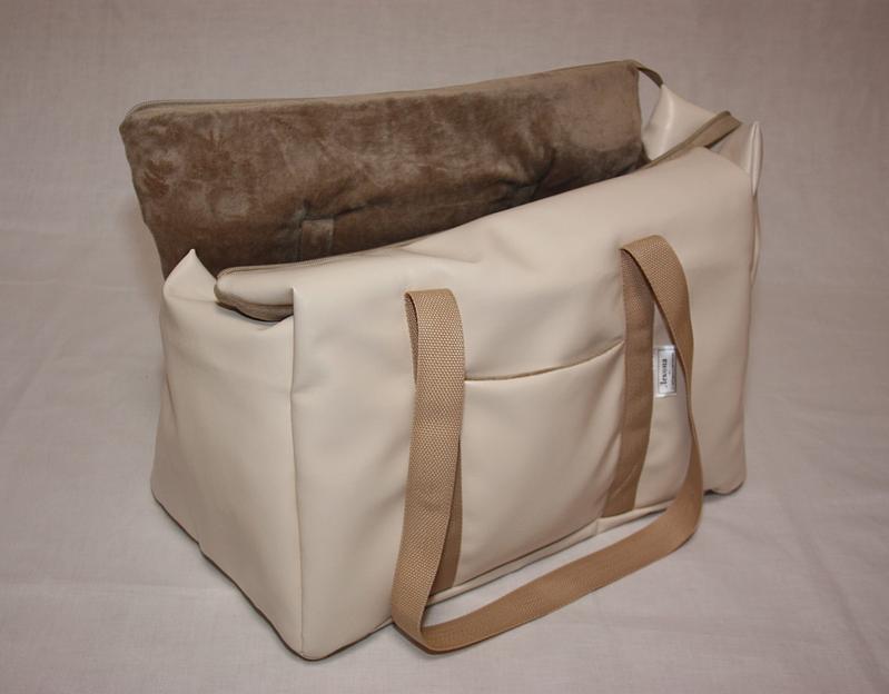 Сумка-переноска Кери (эко-кожа) Крем-брюле для домашнего питомца ОПТ фото 3