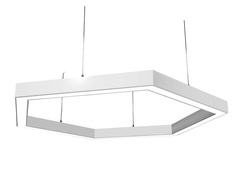 Светильник шестиугольный 530х610х50 54W фото 2