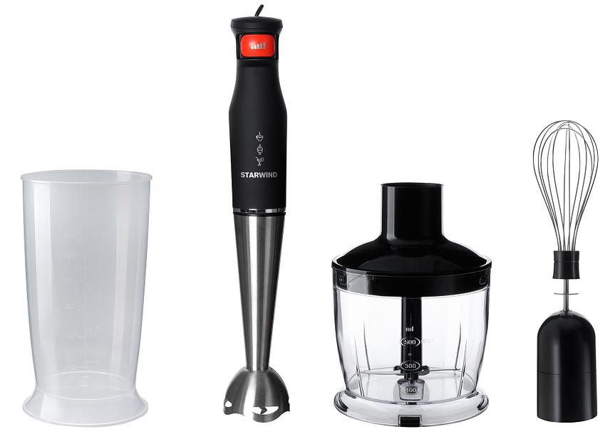 Блендер погружной Starwind SBP3432b 800Вт черный/красный фото 1