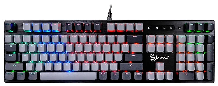 Клавиатура Bloody B828N  Black/Grey  Mechanical  RGB  Anti-Ghosting  Multimedia  USB фото 1