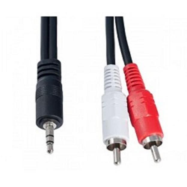 PERFEO Кабель Jack 3.5 мм вилка - 2xRCA вилка, длина 3 м. (J2004) фото 1
