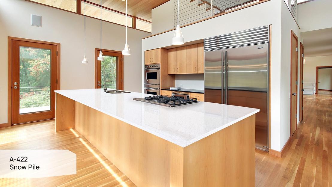 Кварцевый камень Grandex «A-422 Snow Pile» ОПТ фото 4