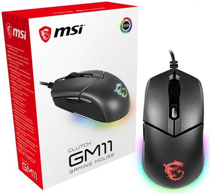 Мышь MSI Clutch GM11 черный оптическая (5000dpi) USB (6but) фото 5