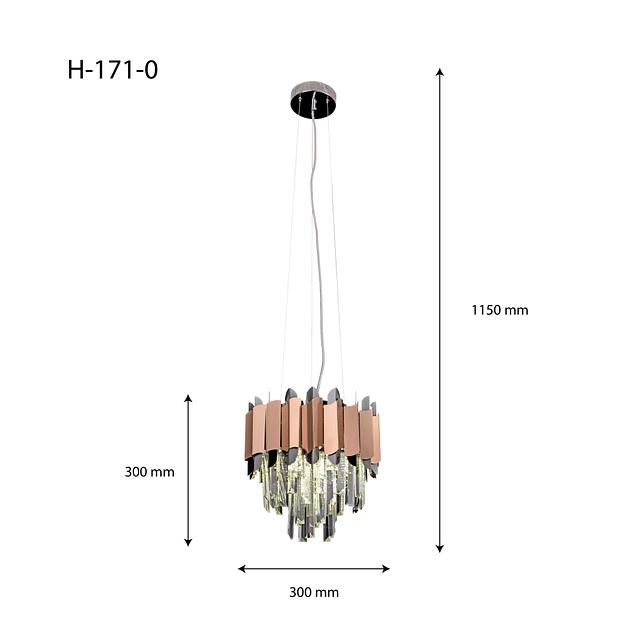 Люстра HIPER H171-0 6E1440Вт AB/BLACK фото 2