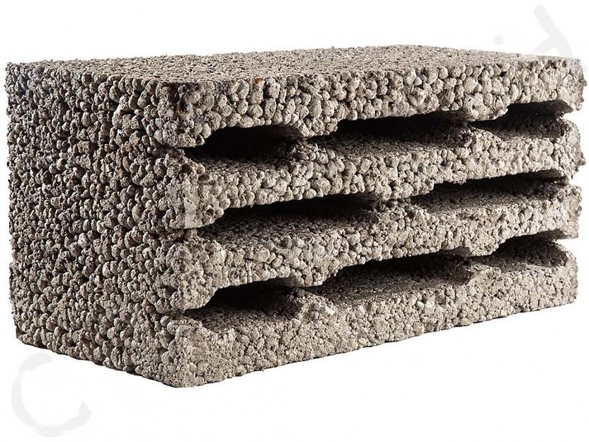 Блок керамзитобетонный 8-пустотный КСР-ПР-ПС-39-35-F50-850 фото 1