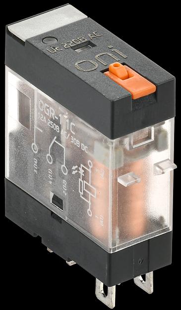 Реле общего назначения IEK ONI OGR-1 1C 220В AC с LED и тест. кнопкой фото 1