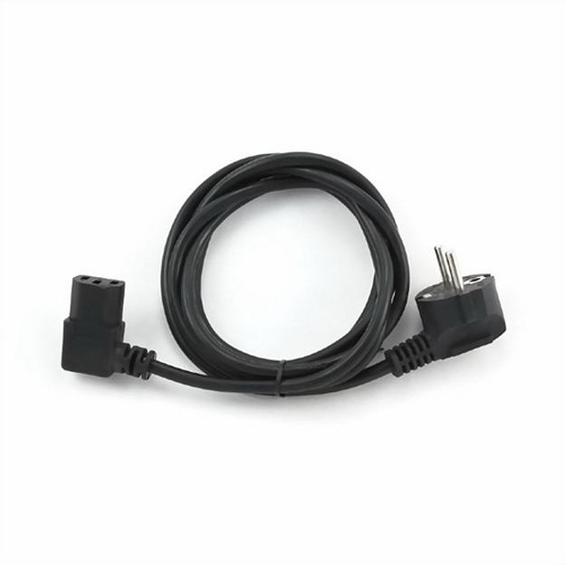Кабель Cablexpert Кабель питания Cablexpert PC-186A-VDE, 1.8м, Schuko- C13, VDE, 10А, Сечение провода: 0,75 мм2, черный, угловой разъем, с заземлением, пакет {100} фото 2