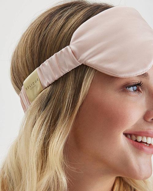 Шёлковая маска для сна Classic «Sunset Pink» ОПТ фото 4