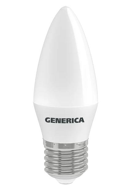 Лампа светодиодная C35 свеча 10Вт 230В 4000К E27 GENERICA ОПТ фото 1