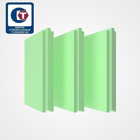 Гипсовые пазогребневые плиты ПГП влагостойкие полнотелые 667х500х80 мм фото 1