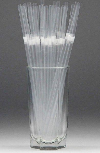 Трубочки кокт. 0,5*24 см. 1000 шт/уп. гофрир. прозрачные /1/12/ фото 1