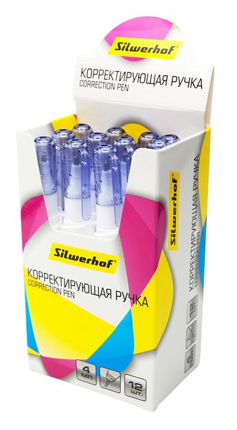 Ручка корректор Silwerhof 443006 шариковый 4мл дисплей картонный фото 4