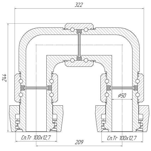 Колено шарнирное КШ-70.00.000-05 фото 2