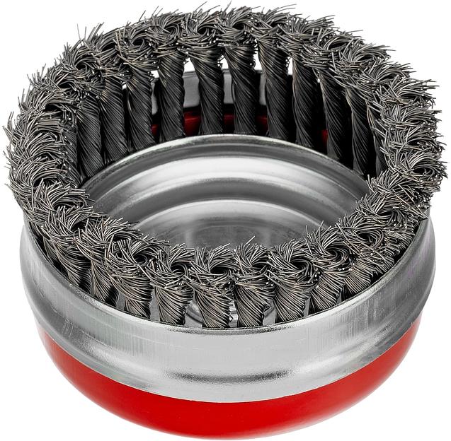 Щетка для УШМ Heavy Duty, 125 мм, М14, Чашка, крученая проволока 0,5 мм// Matrix фото 2