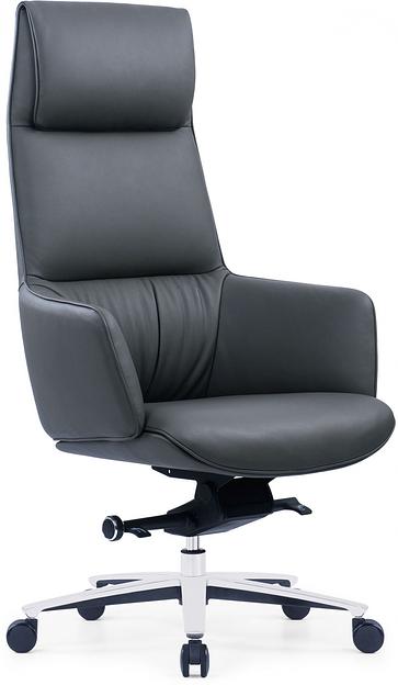 Кресло руководителя Cactus CS-LBK-MILANO кожа крестов. алюминий фото 1