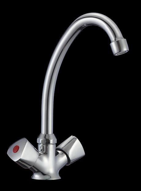 Смеситель для мойки двуручный "Eleanti" с гибкой подводкой, ELT5020 фото 1