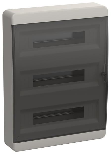 Корпус пластиковый ЩРН-П-54 IP41 черн. прозр. дверь TEKFOR IEK TF5-KP12-N-54-41-K01-K03 фото 1