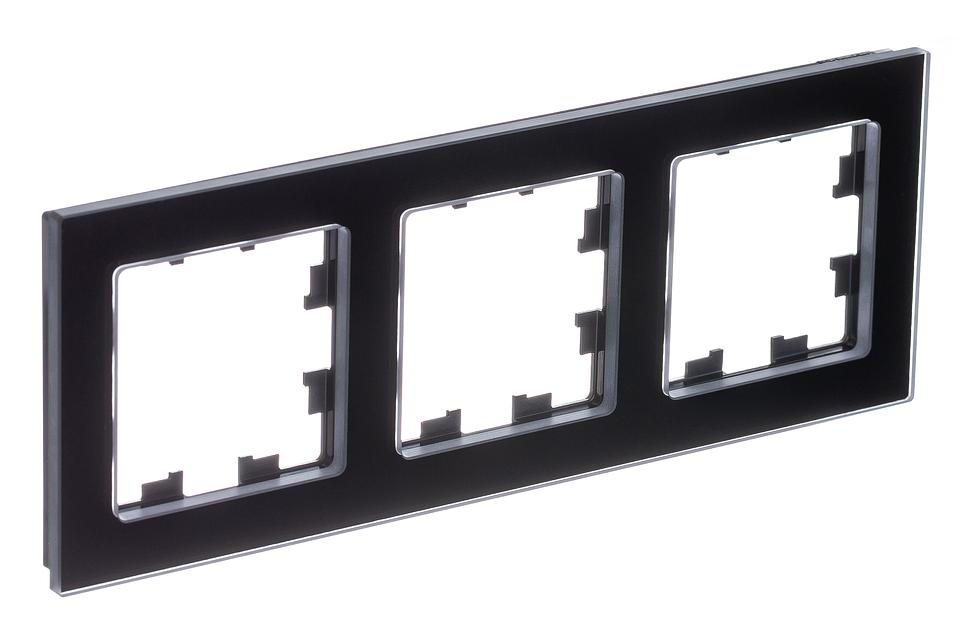 ATLASDESIGN NATURE 3-постовая РАМКА, НАТУРАЛЬНОЕ СТЕКЛО, ЧЕРНЫЙ фото 2