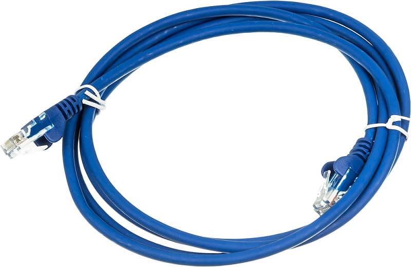 Патч-корд Lanmaster UTP LAN-PC45/U5E-2.0-BL вилка RJ-45-вилка RJ-45 кат.5е 2м синий LSZH (уп.:1шт) фото 1