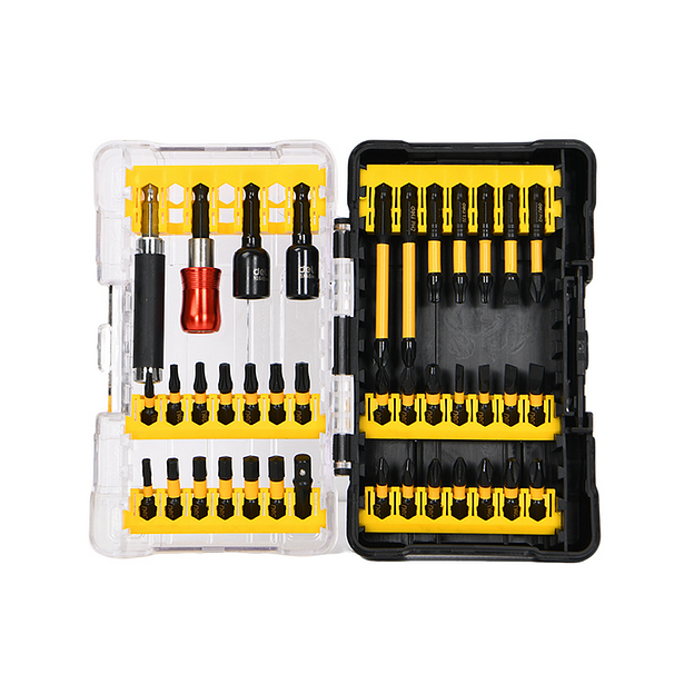 Набор ударных бит и адаптеров 39 предметов в пластиковом кейсе Deli DL251203 сталь S2 фото 1