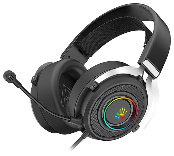 Наушники с микрофоном A4Tech Bloody G535 черный/серебристый 2м мониторные USB оголовье (G535) фото 4