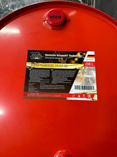 Моторное масло «K.A.T Super hydraulic HVLP 32» 208 л. фото 4