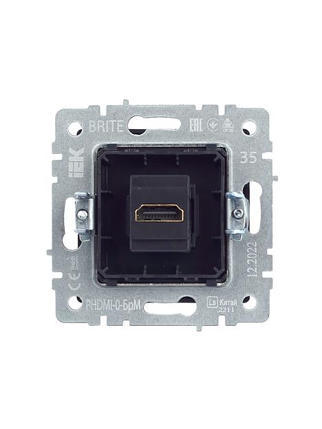 BRITE Розетка HDMI РHDMI-0-БрМ маренго фото 4