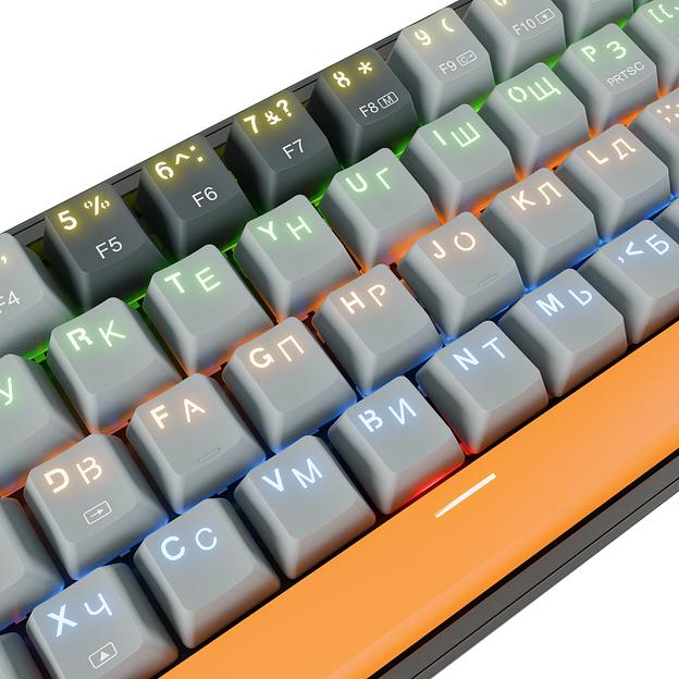 Клавиатура REDRAGON (72600) Fizz RU,Rainbow,melt-gold свитчи фото 7