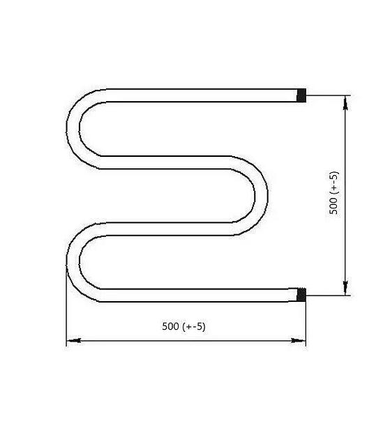 Полотенцесушитель водяной М-образный 500×500 мм опт фото 4
