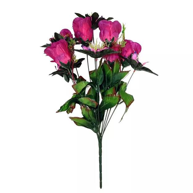 Букет астры с розами 11 голов (2 вида 5+6) 56см 202-694+626 фото 2