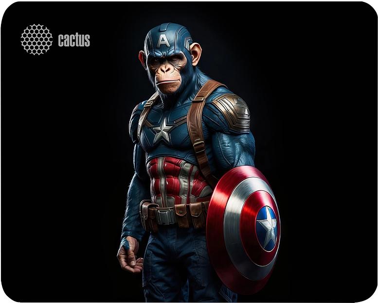 Коврик для мыши Cactus Captain America 250x200x3мм (CS-MP-D08S) фото 1