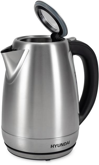 Чайник электрический Hyundai HYK-S8408 1.7л. 2200Вт серебристый матовый/черный (корпус: нержавеющая сталь) фото 4