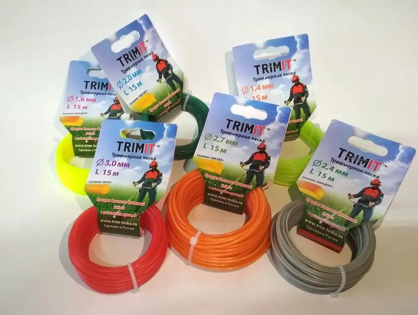 Леска для триммера и газонокосилки d 2,7мм звезда (бухта 100м) Опт фото 1