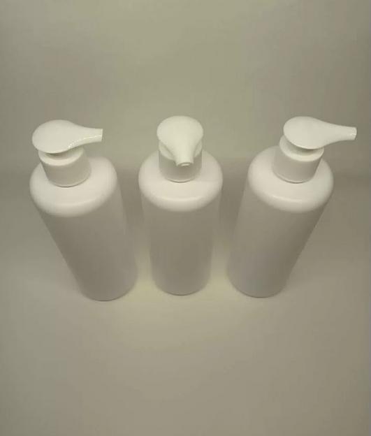 Бутылка белая ПНД 500 мл с помпой дозатором фото 3